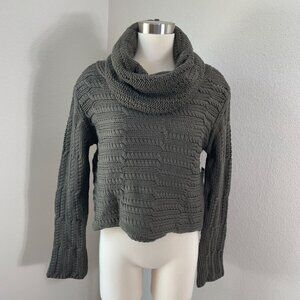 NEW Alice + Olivia Base Womens Small 100% Wool Cable Knit Turtleneck Sweater